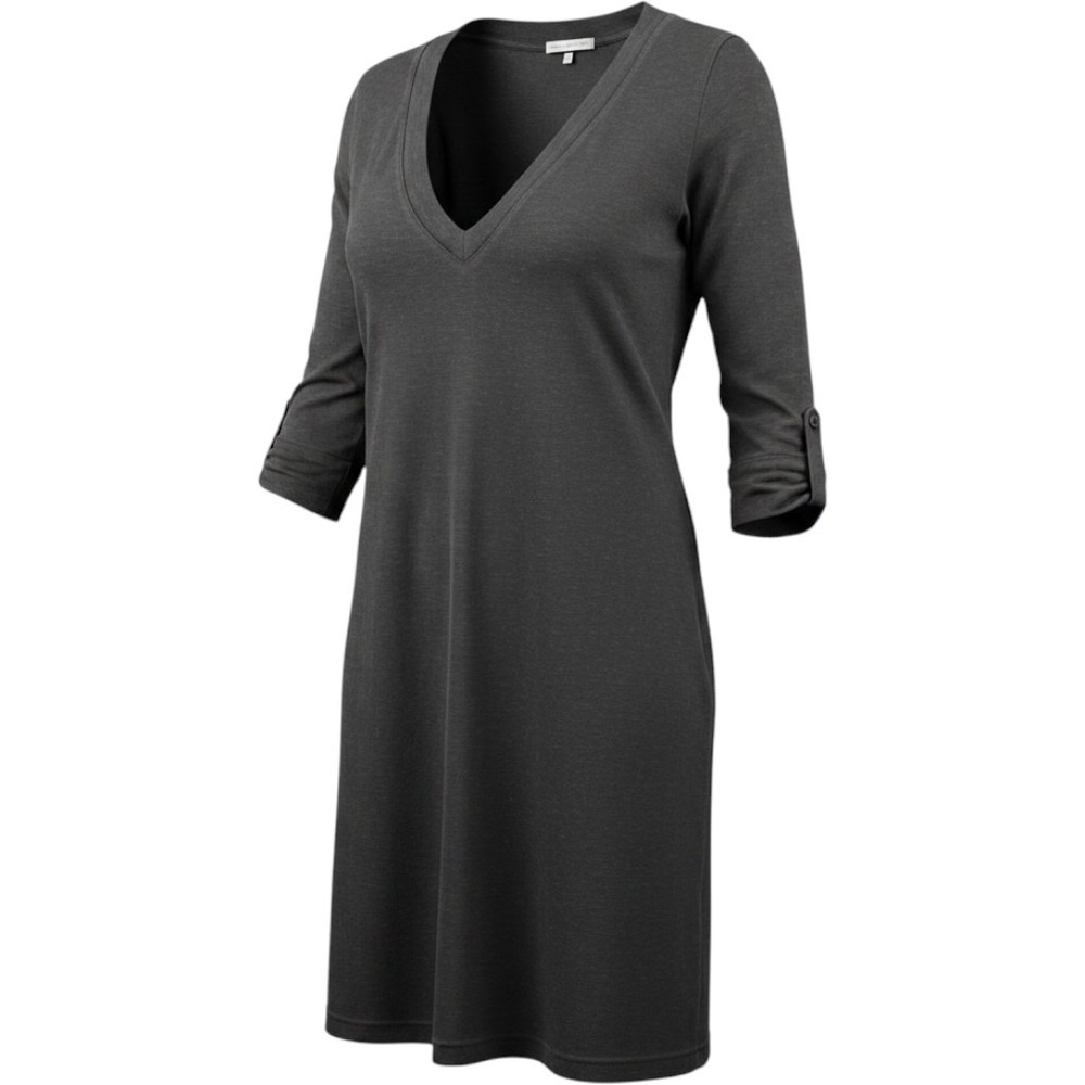 James Perse Black V-Neck 3/4 Sleeve Jersey Knit T-Shirt Dress WSX6309 Size 1